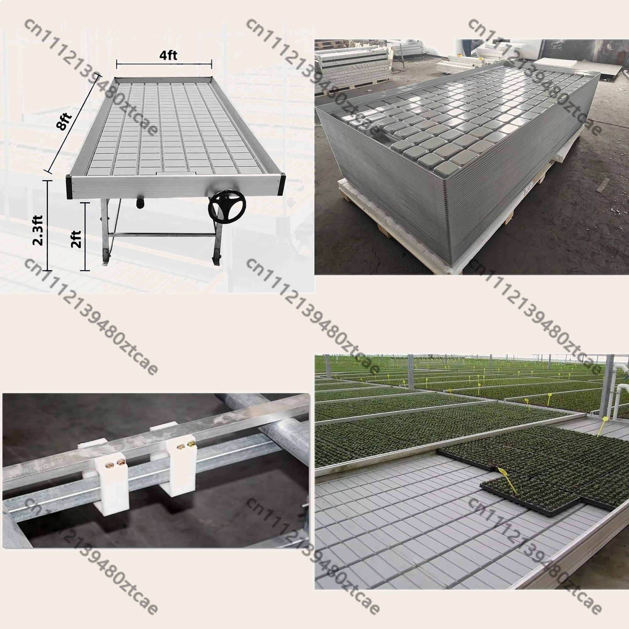 Flood Tray Table - Greenhouse Sliding Benches Hydroponic Flood Trays