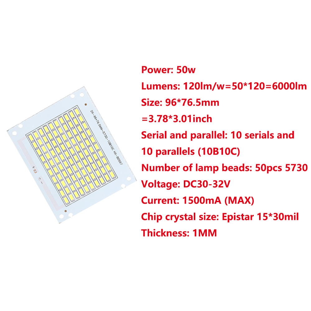 50W LED Diode SMD5730 Flood Li - Flood Tray Table ulasan dan harga
