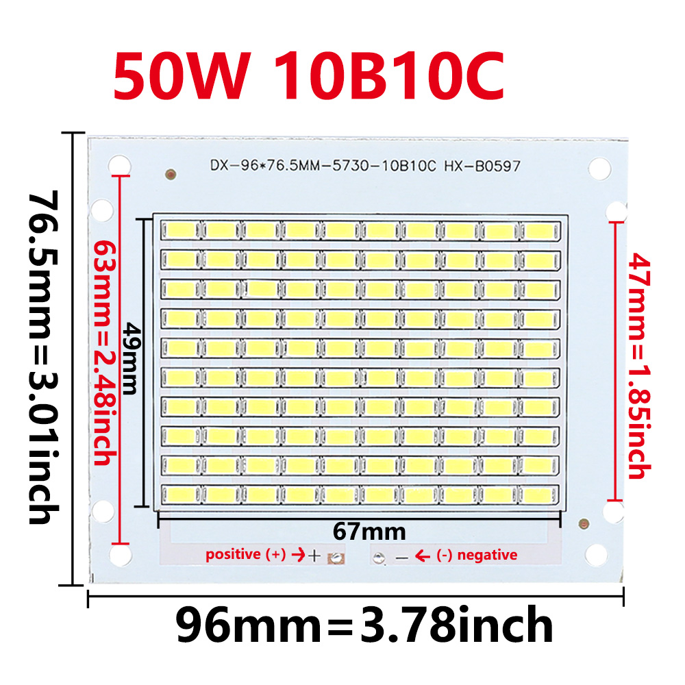 50W LED Diode SMD5730 Flood Li - Flood Tray Table ulasan dan harga